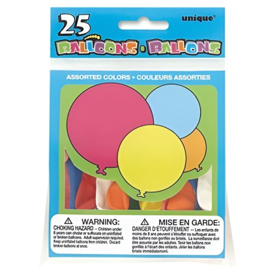 Unique Balloons - Pack of 25