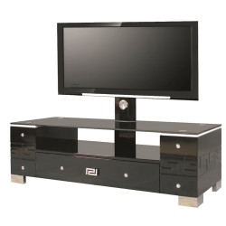 Table Stand with Bracket TV Console Black
