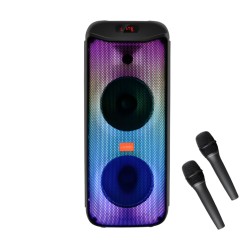 ADS Multimedia Bluetooth 2X 6 Inch Speaker with Fire Flame LED Light 