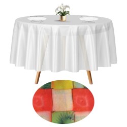 Wipe Clean Table Clothes - Colored Kiwi Round 