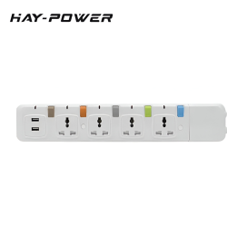 Hay-Power 4 -Way Extension With USB 