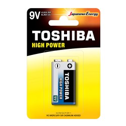 Toshiba 9V High Power Alkaline Battery 1 Piece 6LF22