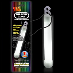 Supreme Glow Lightstick & lanyard - White (10 hours)