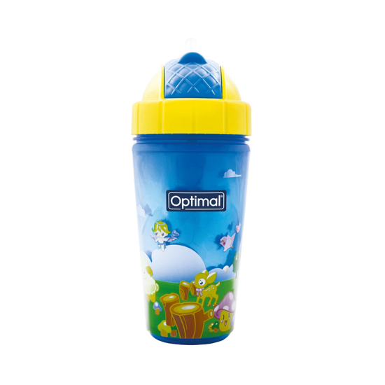 Optimal Insulated Straw Cup 2-Layer 350ml for Ages 12 Months and Up 