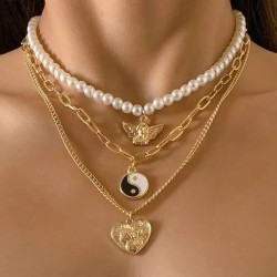 3pcs Yin & Yang Decor Charm Necklace