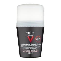Vichy  Homme Deodorant 72Hr Extreme Control Anti Perspirant Roll-On 50ml