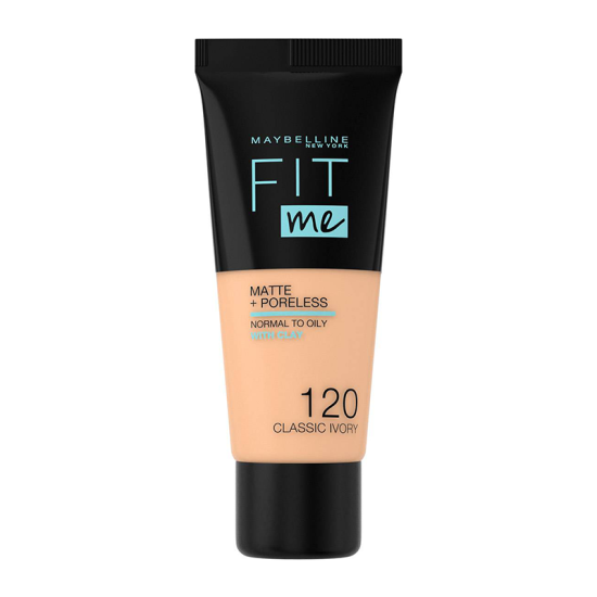 maybelline fit me matte poreless foundation 120 classic ivory