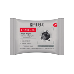 Revuele Wet wipes Charcoal anti-acne and pimples for problem skin - per pack