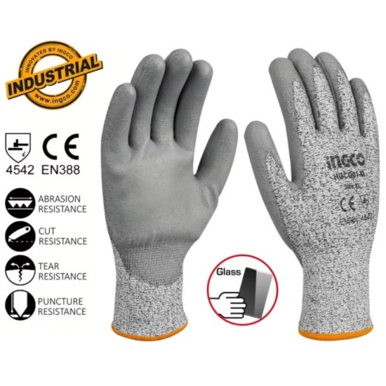 INGCO Cut Resistant Gloves Glass XL