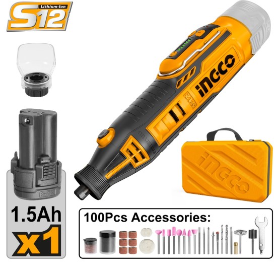 INGCO Soft lighter on battery with accessory  V 1 Batt 12