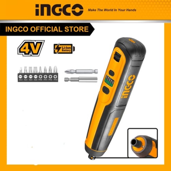 INGCO Battery screwdriverV 46 Pcs bits Holder 4