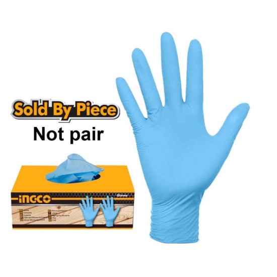 INGCO Blue nitrile gloves 100 pcs