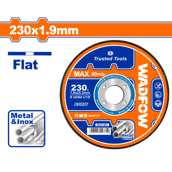 WADFOW Disc Cut Iron 230 x 1.9 x 22.2 mm 