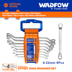 Wadfow Offset Ring Spanner Set 8Pcs