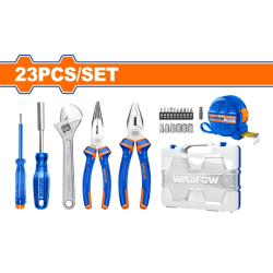 23-piece tool kit with a plastic box