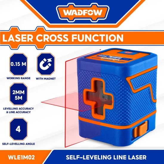 Wadfow Self-Leveling Line Laser Precision and Efficiency in a 0-15m Range