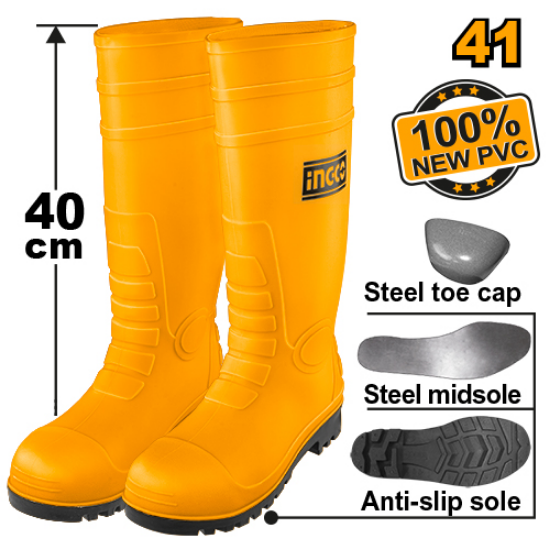 Ingco 41 anti-slip Kuchuk boots with metal protection