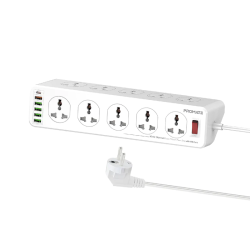 Promate 10AC Socket Space Efficient Power Strip with USB Ports