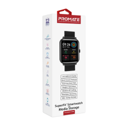 Promate SuperFit™ Smartwatch with Media Storage
