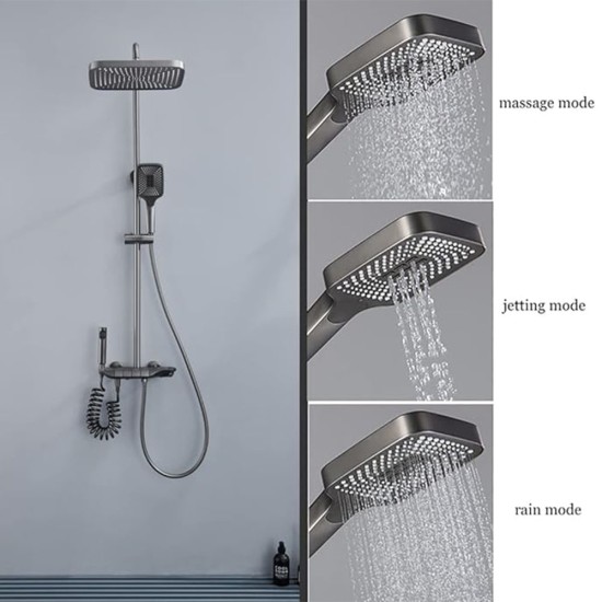 Italia Shower System Thermostatic Shower Faucet Set Wall