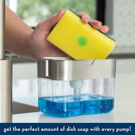 SilverSuds SinkMate: Dish Soap Dispenser and Sponge Holder