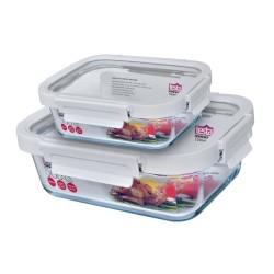 Testa New Glass Food Container Set of 2 - Rectangle
