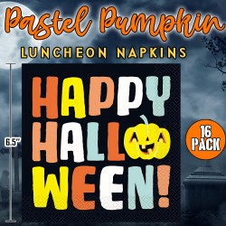 Unique Pastel Pumpkin Halloween Napkins 16ct
