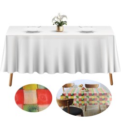 Wipe Clean Table Clothes - Colored Kiwi  Rectangle