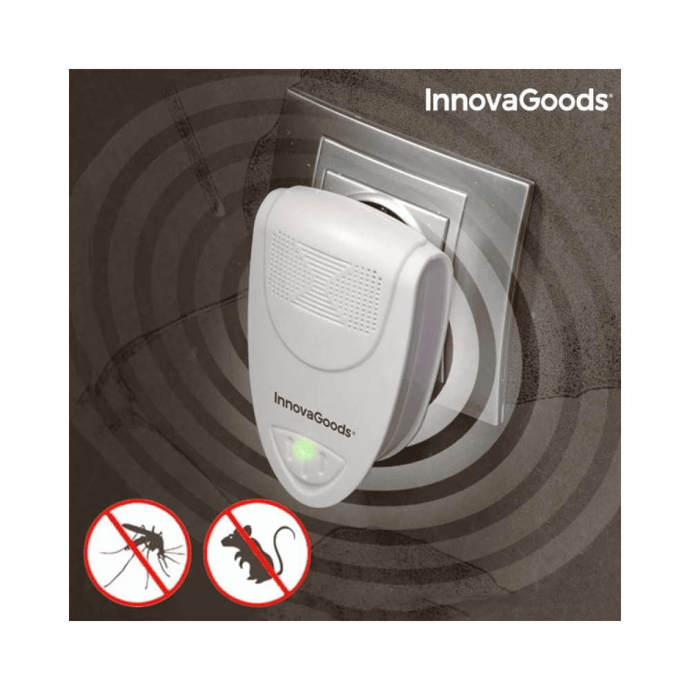 InnovaGoods Mini Ultrasonic Insect And Rodent Repeller, V0100892, protect home from pesky intruders without the need for harmful chemicals or traps. 