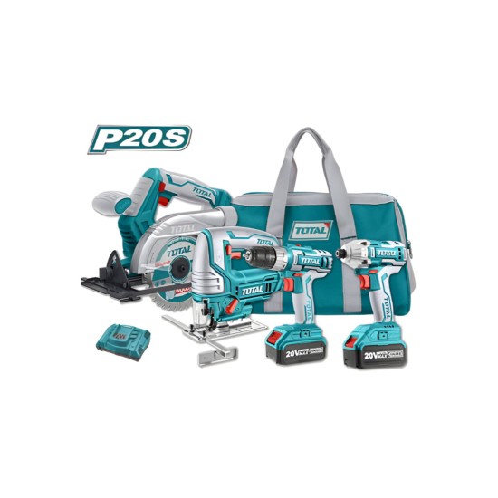 TOTAL  Lithium-Ion Cordless 4-Pc. Combo Kit
