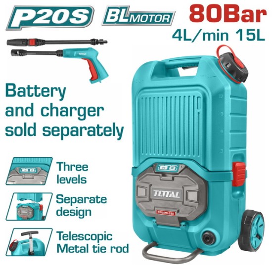 Total Lithium-ion pressure washer 2X20V