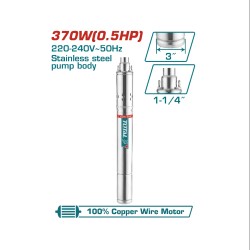 Total Submersible well pump 750 W 75MM
