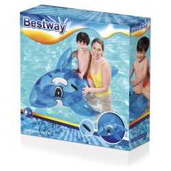 Bestway-Pink/Blue Whale Ride-on