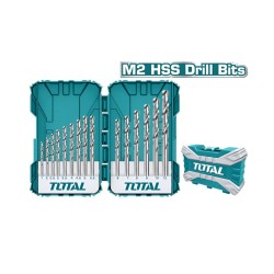 Total 15Pcs HSS M2 Drill Bits Set