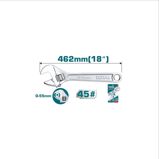 Total Adjustable wrench 18