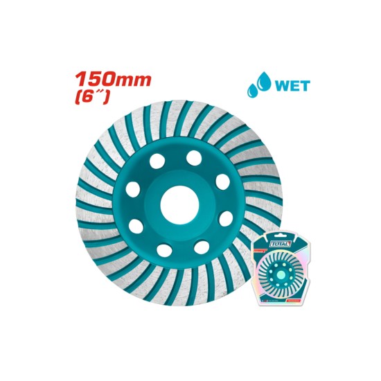Total Segmented turbo cup Gridding Wheel 150mm