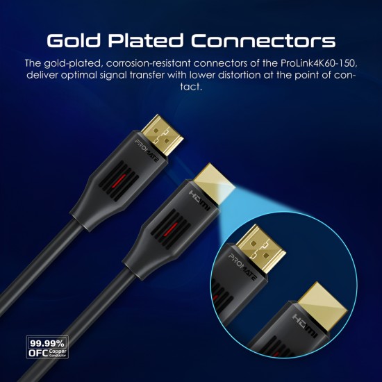 Promate Ultra-High Definition 4K@60Hz HDMI® Audio Video Cable 10M