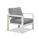 4 Seater White Aluminium Sofa Lounge Set – Grey Cushion - (5 pieces ) 