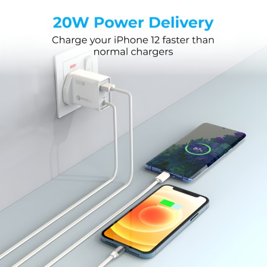 Promate 38W Ultra-Fast Charging Wall Charger