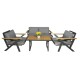 Stylish Outdoor Set - 4 Seats with Coffee Table 