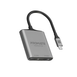 Promate 4K High Definition USB-C to Dual HDMI® Adapter