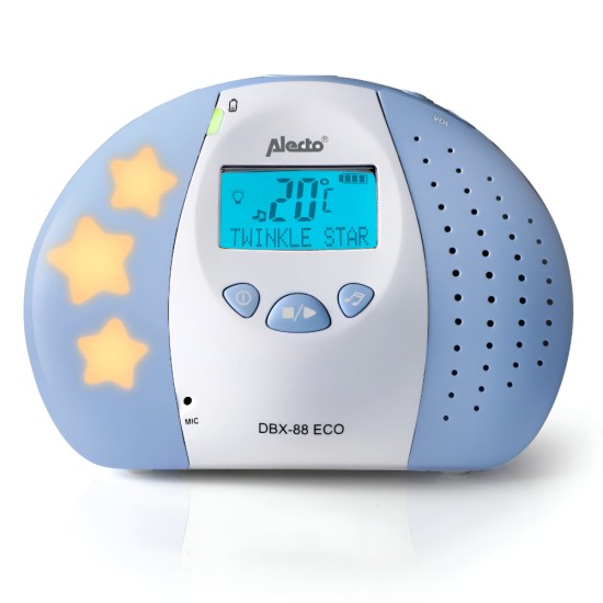 Alecto - Full Eco Dect baby monitor with display (from 50m to 300m)
