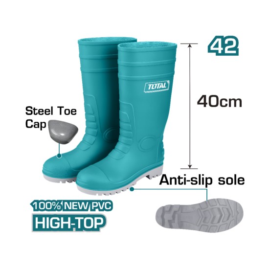 Total 42 Size Virgin PVC/Nitril Safety Boots