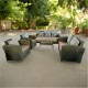 Vintage Wicker Patio 7 Seaters Sofa Set with Cushions 