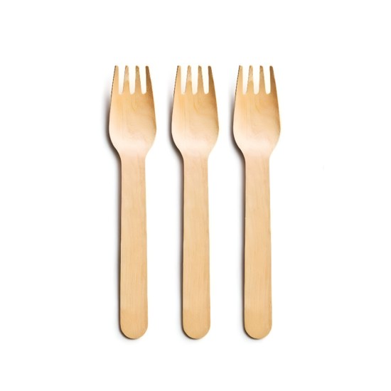 Wooden Disposable Forks 20 Count