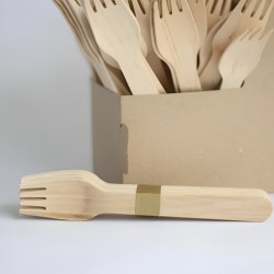 Wooden Disposable Forks 20 Count