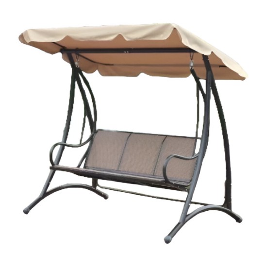 Outdoor 3-Seater Patio Swing with Canopy