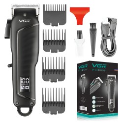 VGR Professional Cordless Hair Clipper with LED Display V-683