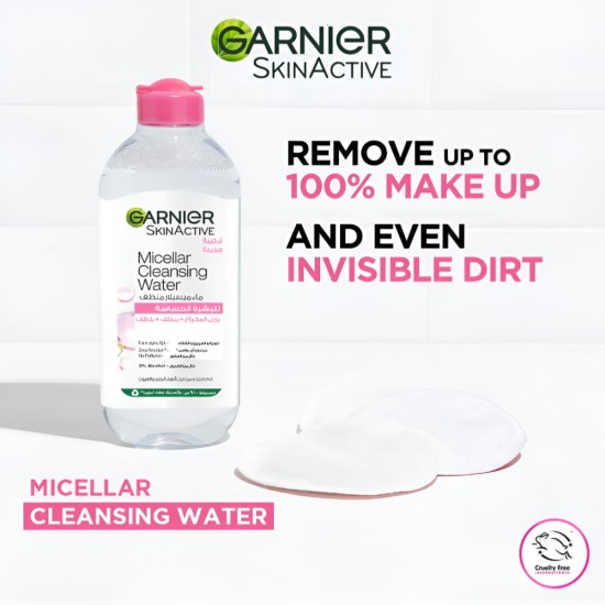  Garnier Micellar Water Facial Cleanser and Makeup Remover Pink for sensitive skin