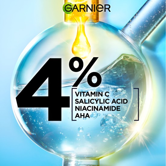 Garnier Fast Clear [4%] Salicylic Acid, Vitamin C, Niacinamide, AHA - Anti-Acne Treatment Booster Serum 30ml